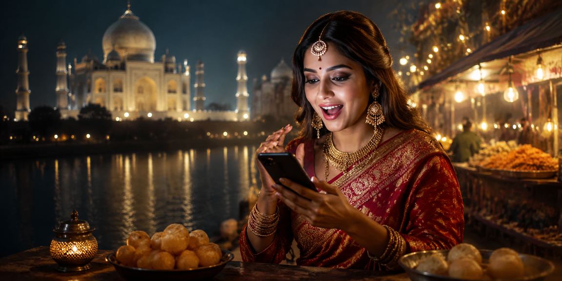 User enjoying 13400 Live Casino on mobile phone